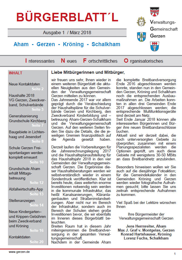 Bürgerblatt´l März 2018