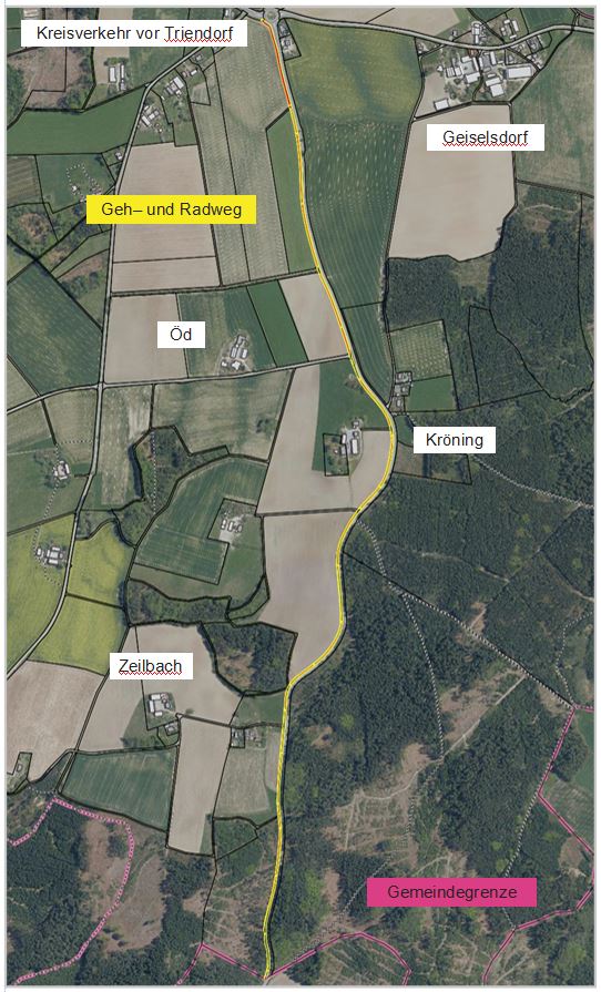 Geh- und Radweg Ruhmannsdorf - Kirchberg ST 2045